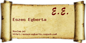 Eszes Egberta névjegykártya